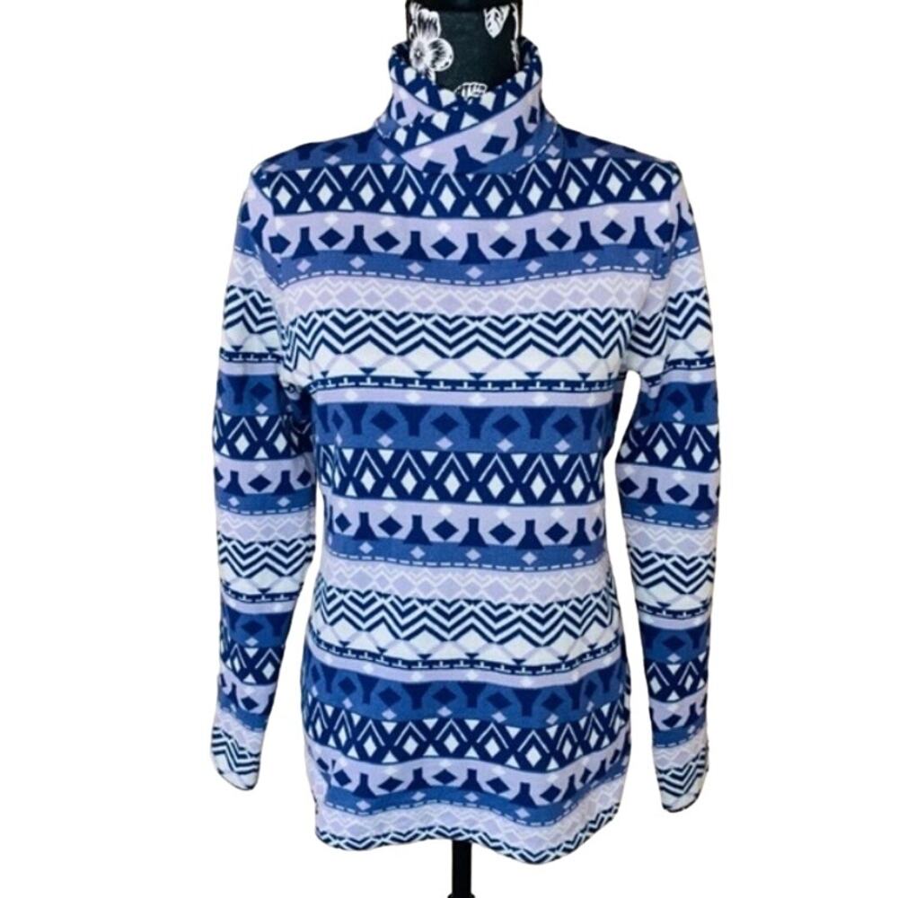 Tribal Print Turtleneck Sweater